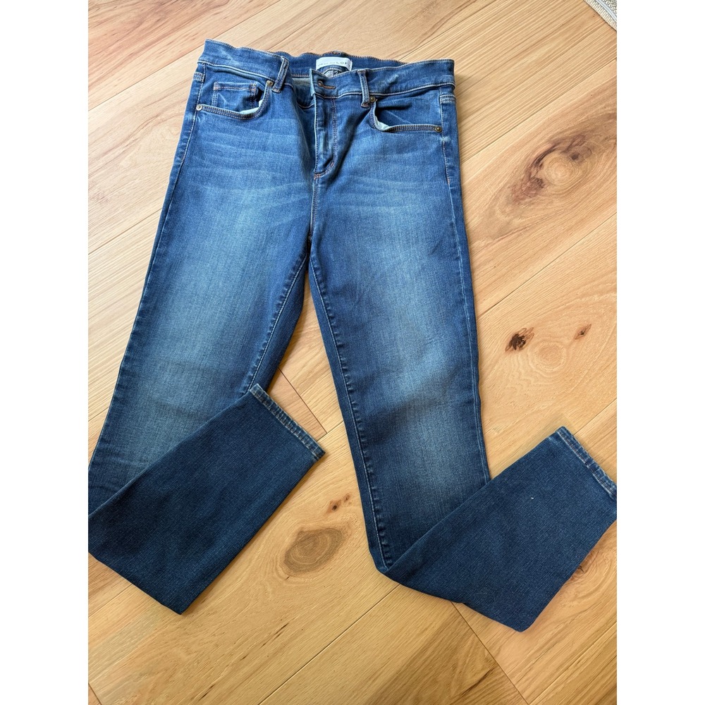 Loft Denim Leggings Women 30 10 Blue Medium Dark Wash Slim Mid Rise Skinny Jeans